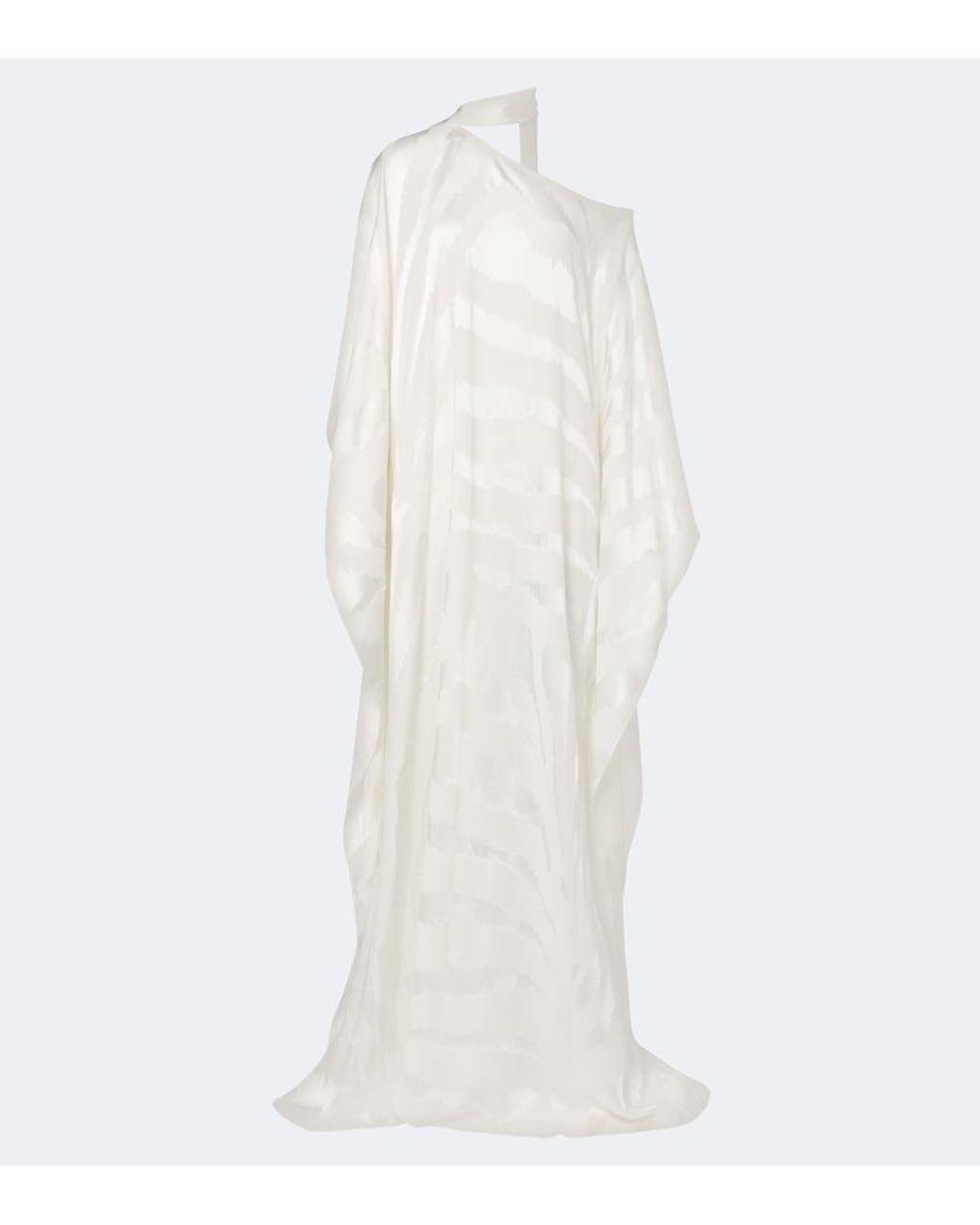Taller Marmo White Streep Scarf-Detail Fil Coupe Kaftan