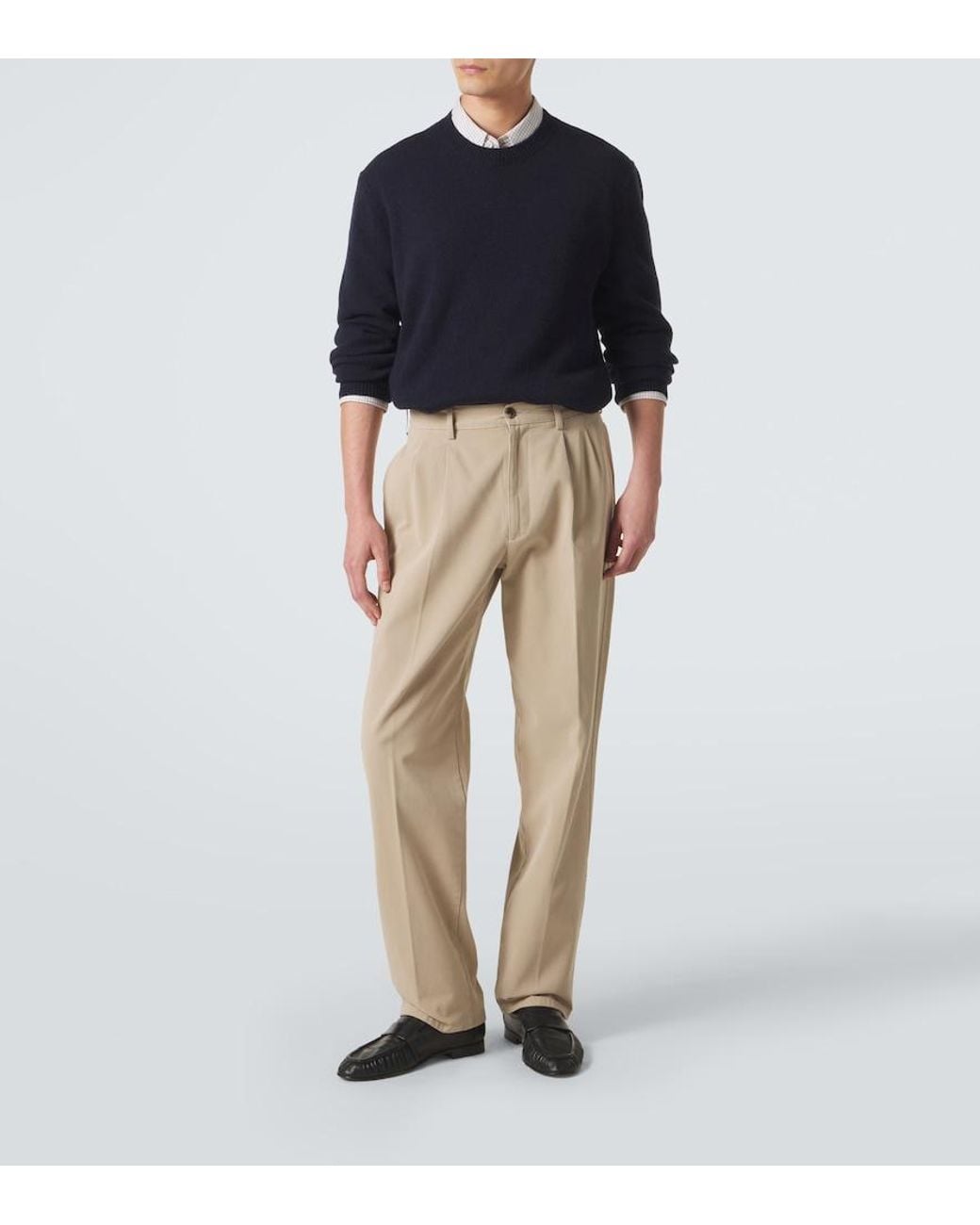 The Row Natural Tomasino Cotton Twill Straight Pants for men