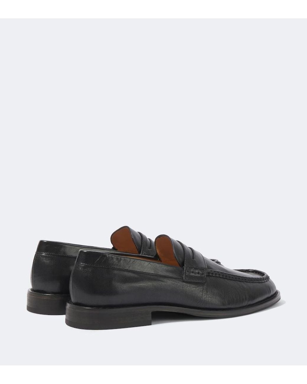 Our Legacy Black Light Leather Penny Loafers for men