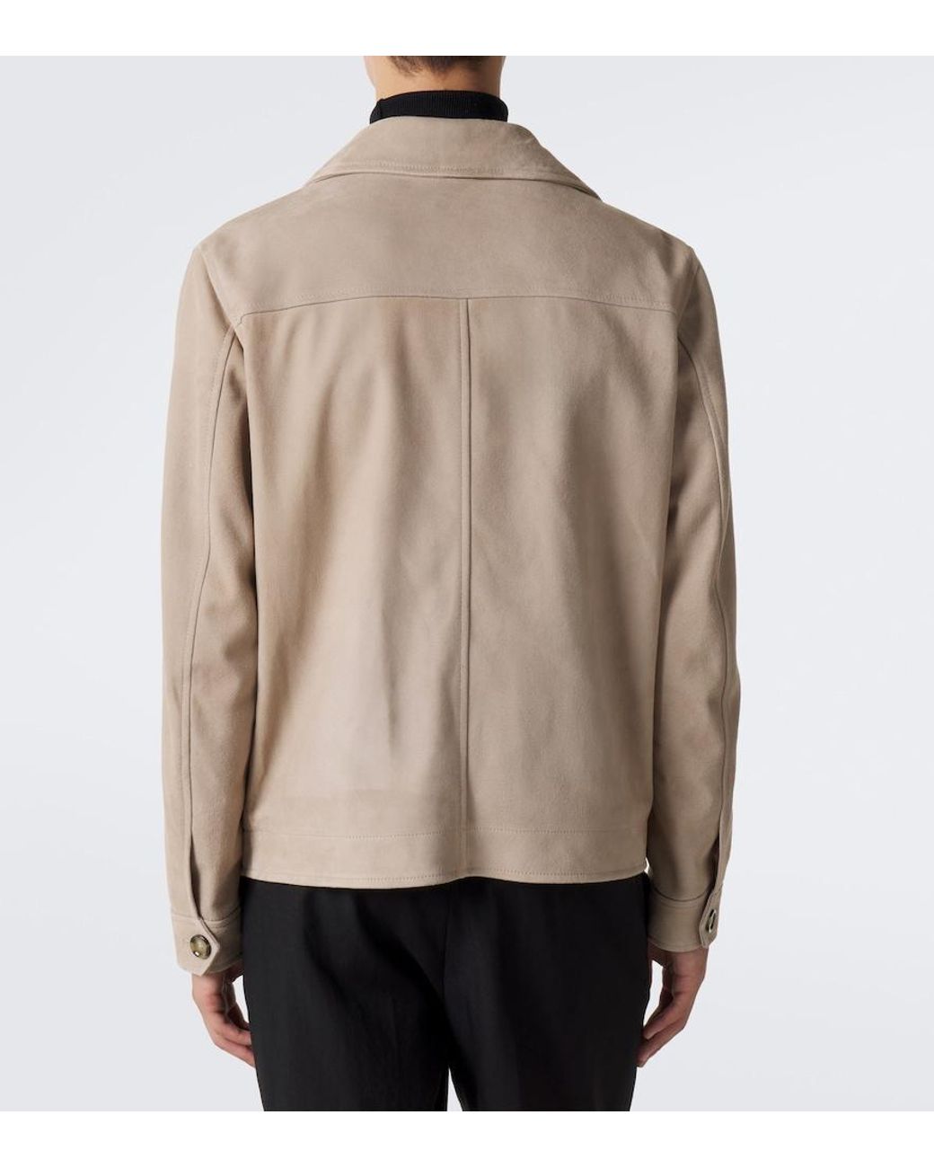 Lardini Natural Suede Blouson Jacket for men