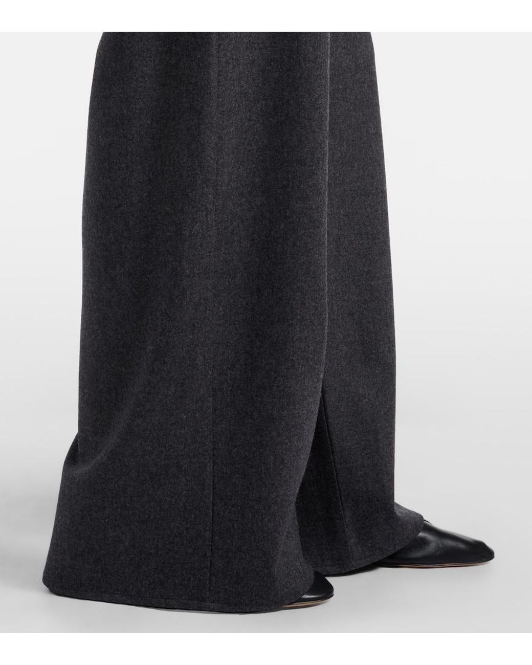 Asceno Blue Austin Wool And Cashmere Wide-Leg Pants