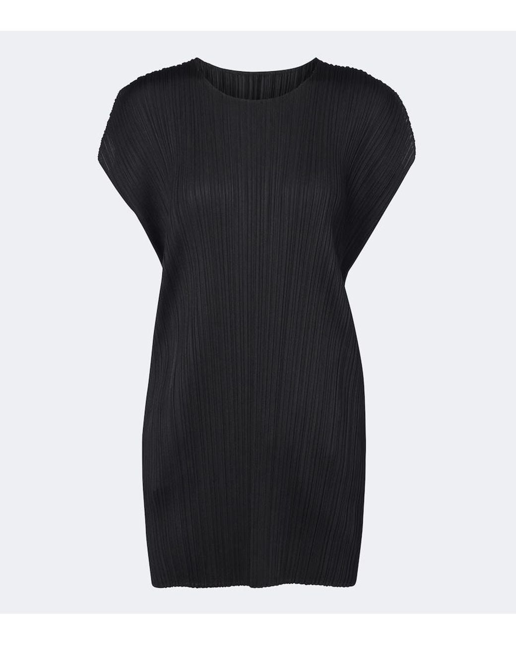 Pleats Please Issey Miyake Black Monthly Colors: July Pleated Dress