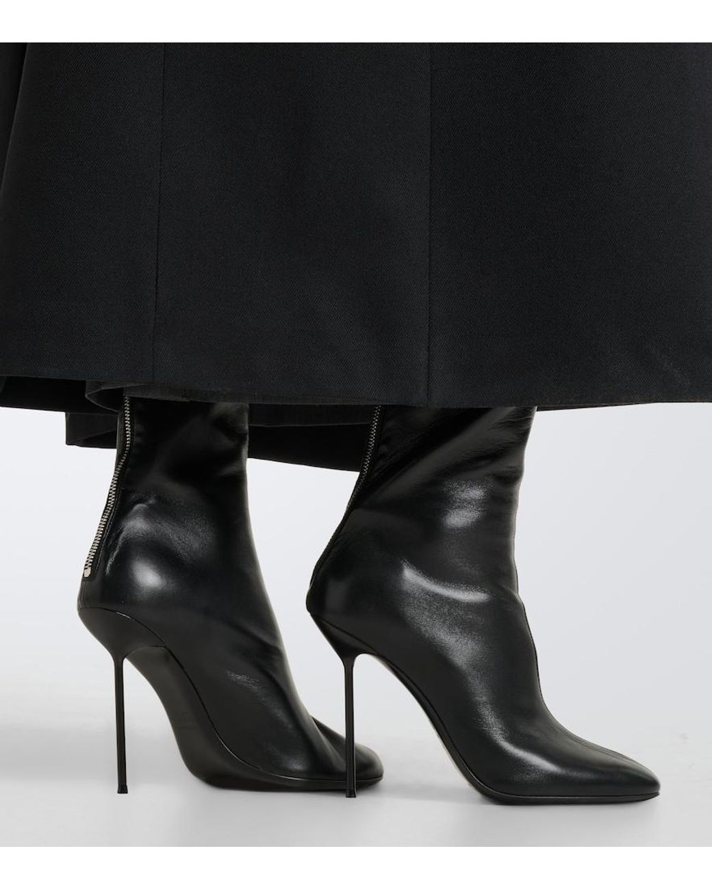 Paris Texas Black Lidia Leather Ankle Boots