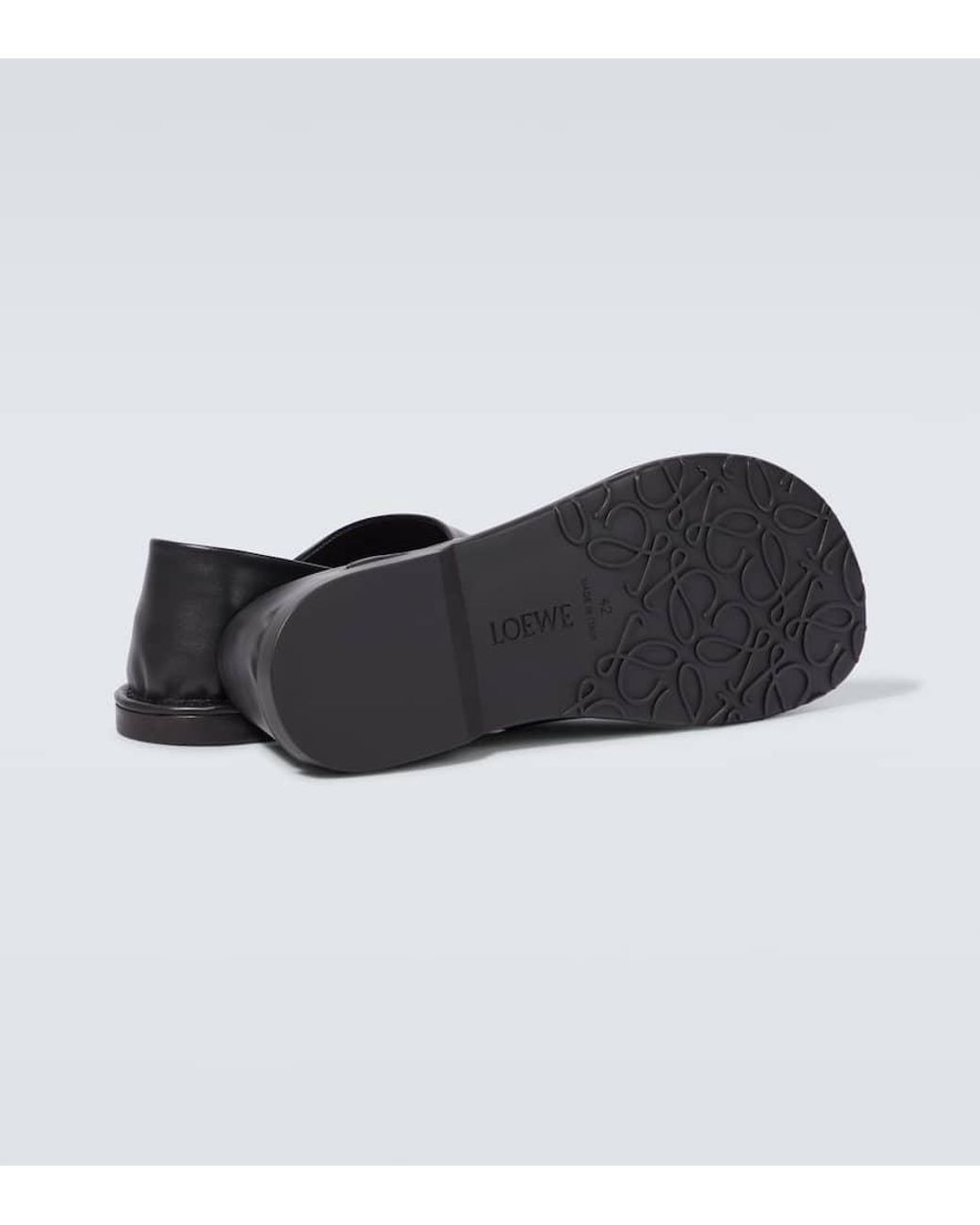 Loewe Folio Leather Loafers in Black for Men | Lyst