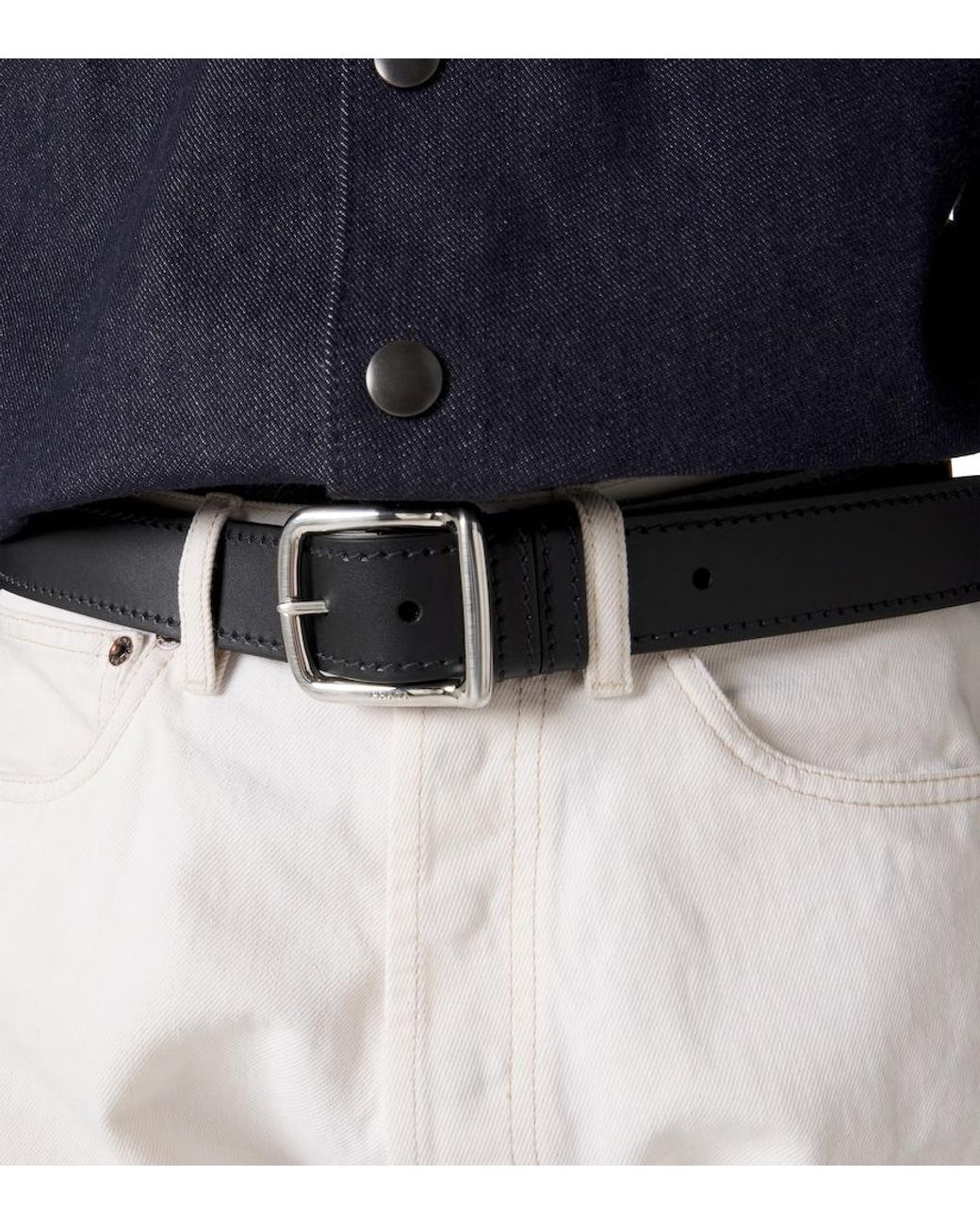 Prada Black Leather Belt for men