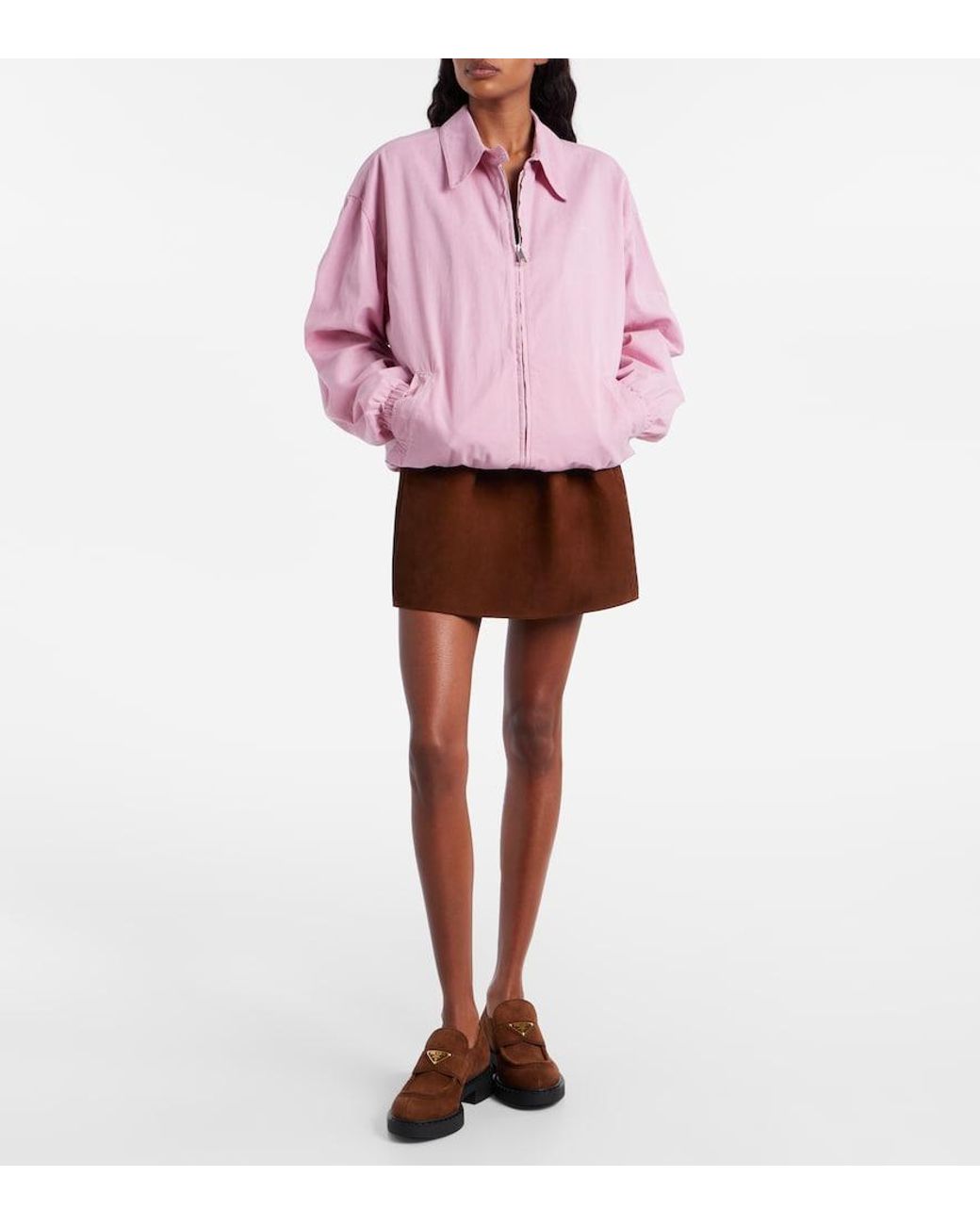 Prada Brown Chocolate Suede Loafers