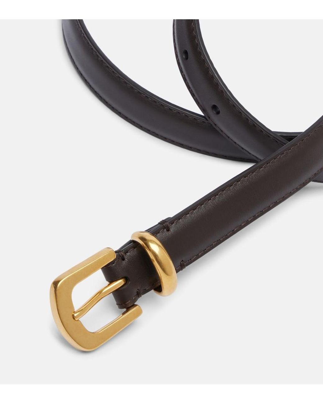 The Row Black Guertel Ring Aus Leder