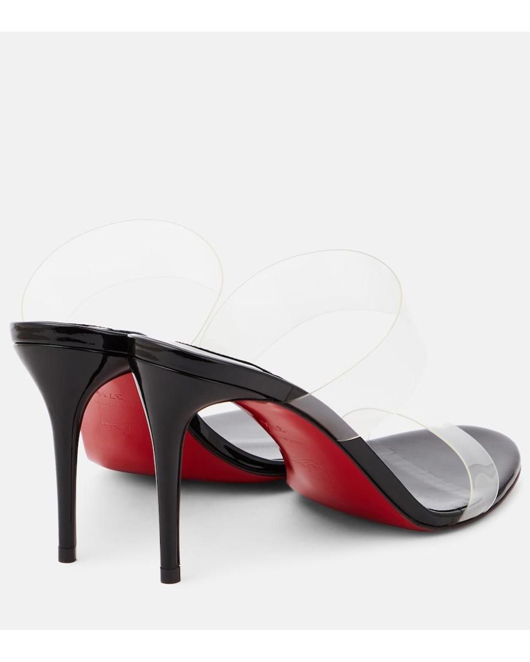 Christian Louboutin White Just Nothing 85 Pvc Mules