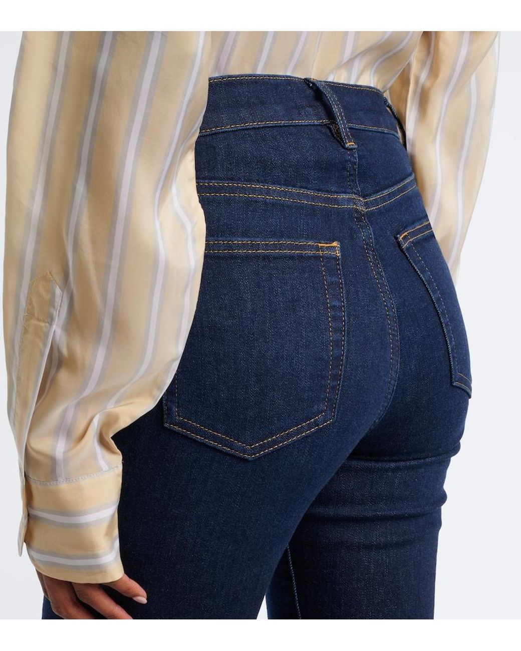 FRAME Blue Flare Flared Jeans