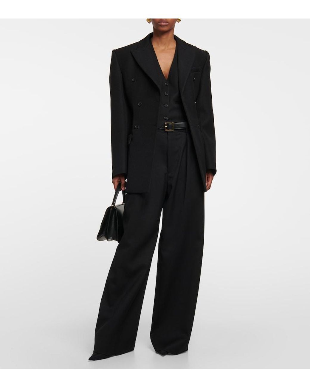 Wardrobe NYC Black Wool Vest