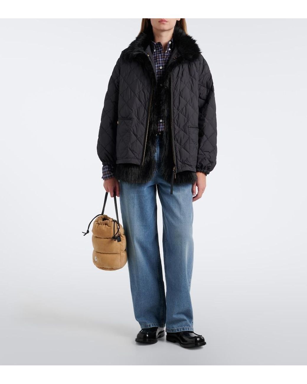 Moncler Black Chaleureux Convertible Quilted Down Jacket