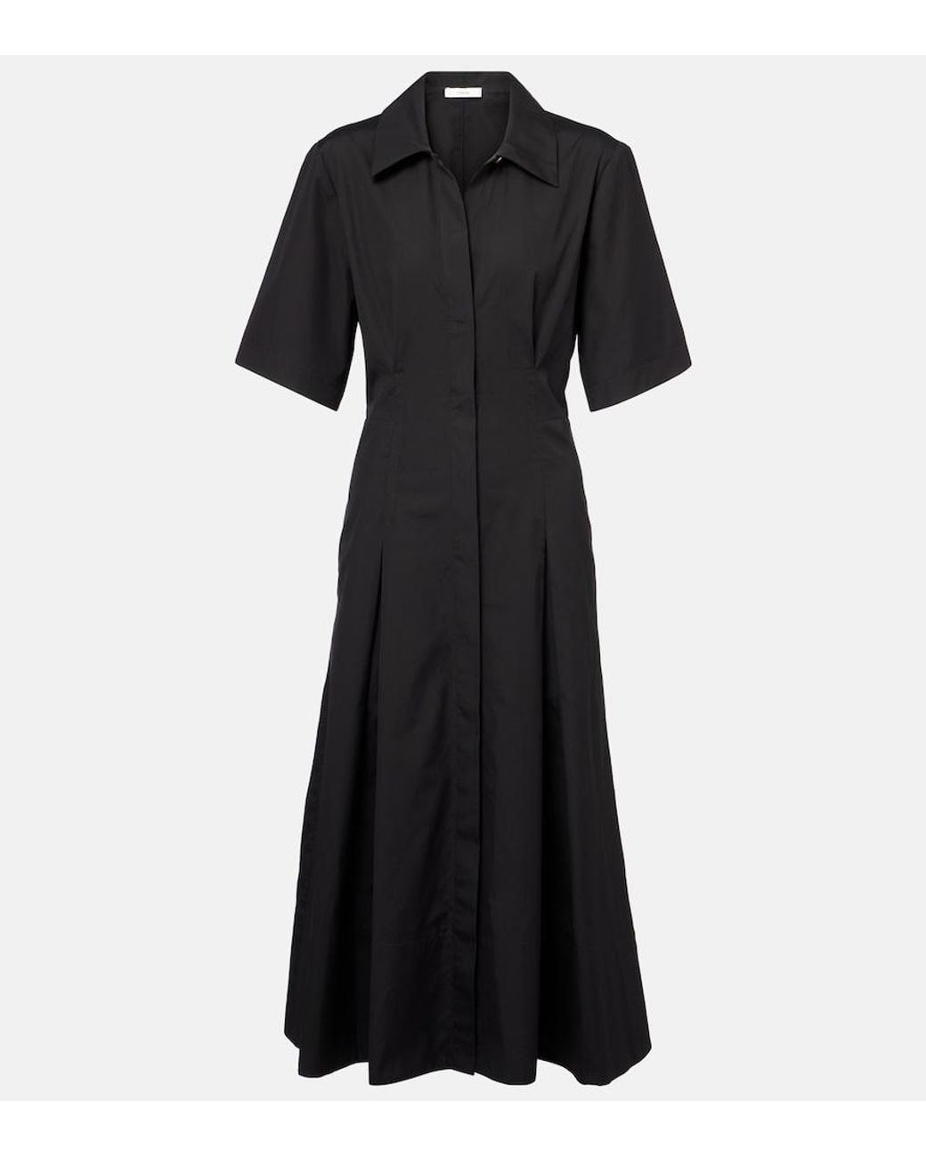 Vince Black Cotton Midi Dress