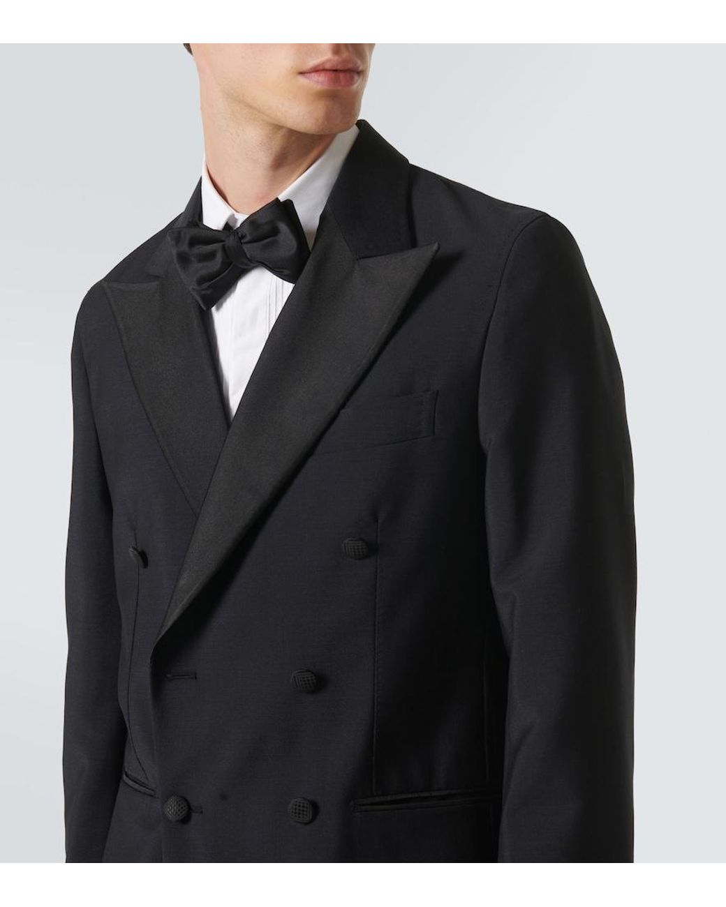 Rubinacci Blue Wool Tuxedo Jacket for men