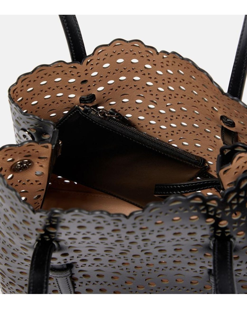 Alaïa Black Mina 25 Small Leather Handbag