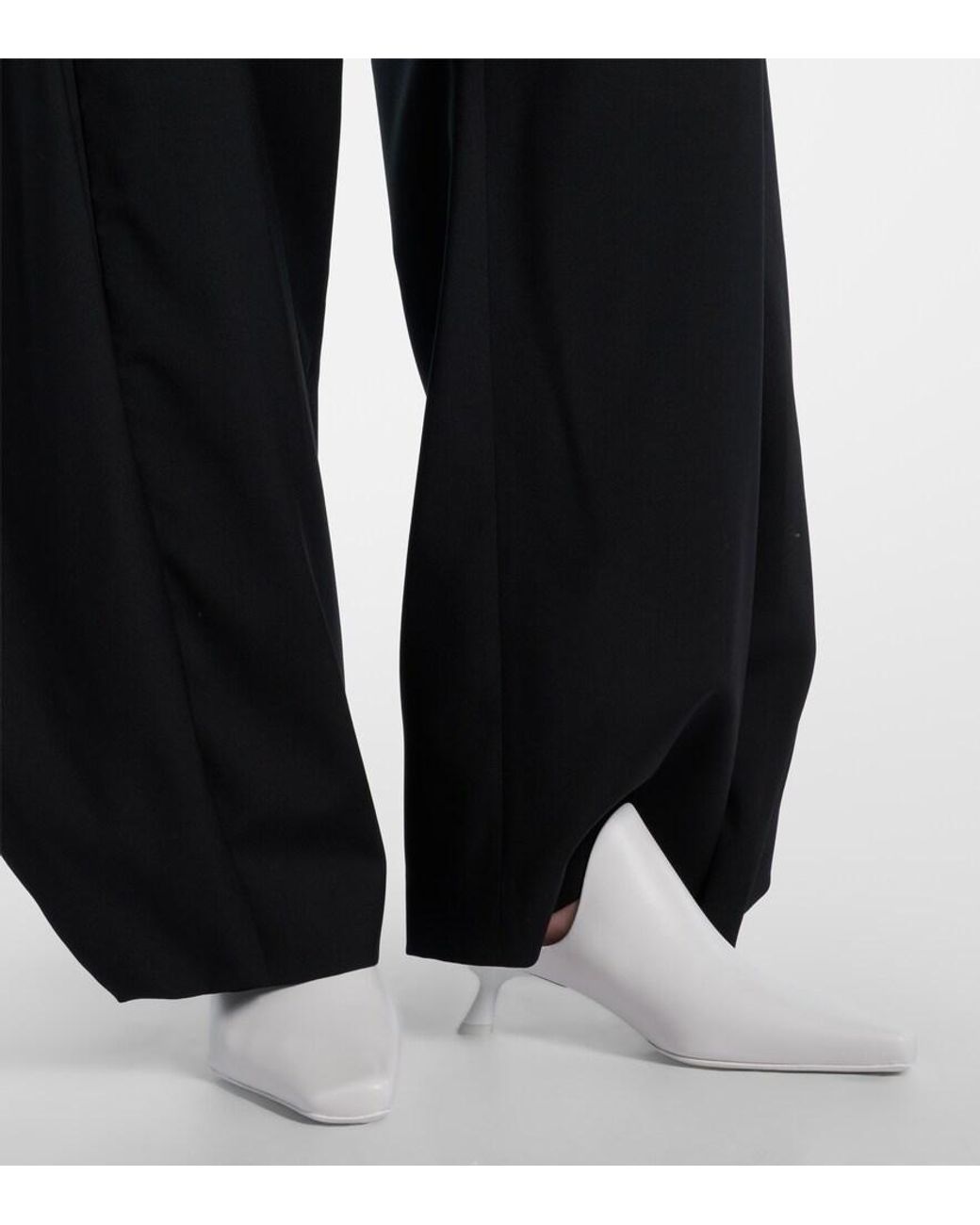 Loewe White Emily Leather Mules