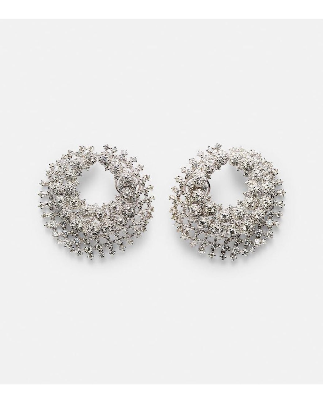 YEPREM Metallic Y-Couture 18Kt Earrings With Diamonds