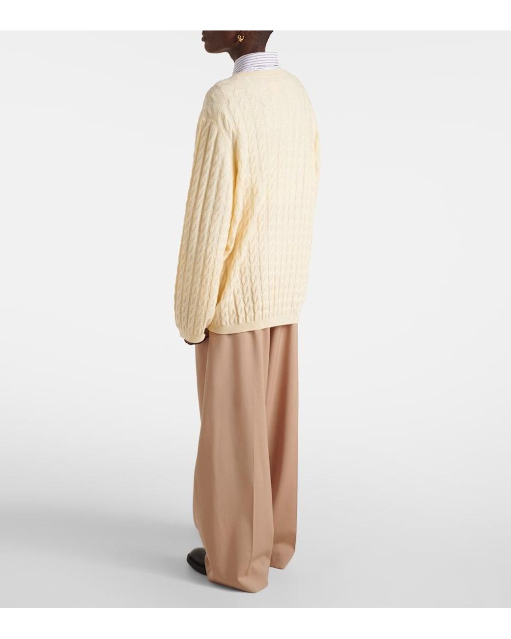 Jardin Des Orangers Natural Cable-Knit Wool And Cashmere Sweater