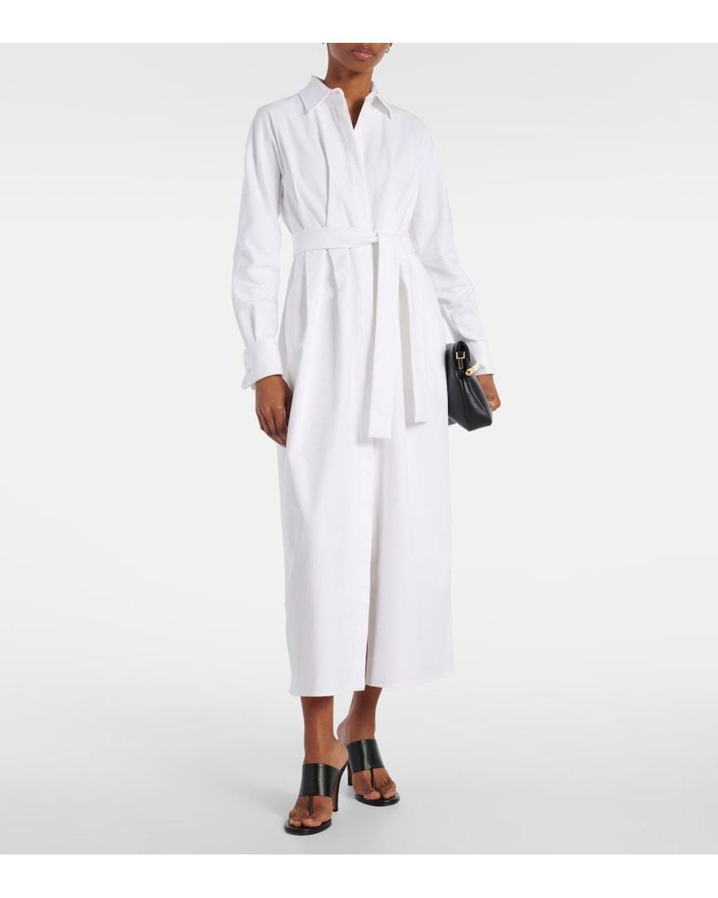 Max Mara White Arezzo Gabardine Shirt Dress