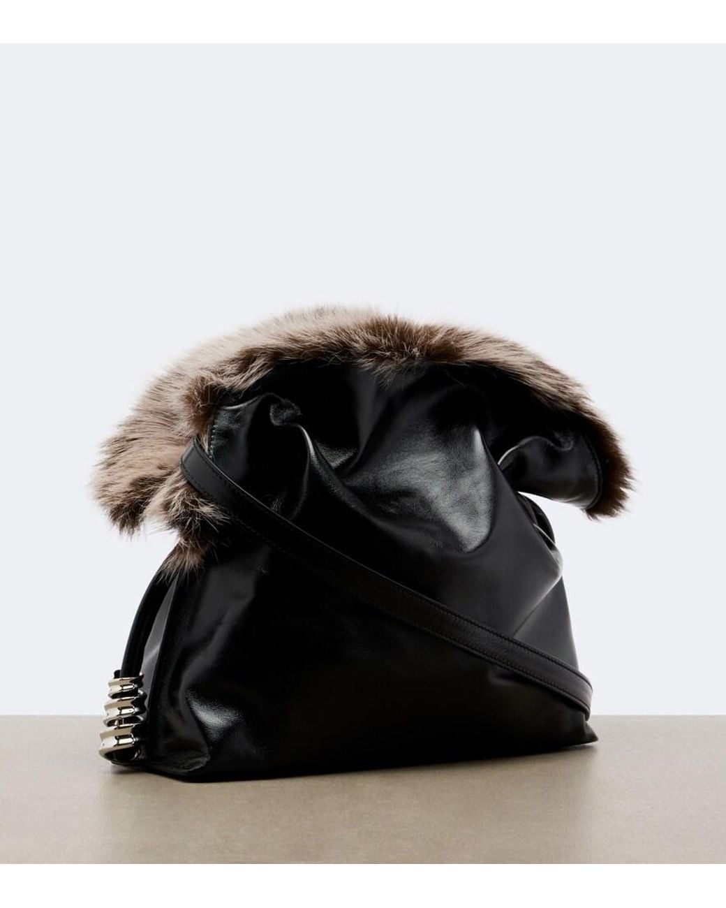 Loewe Black Flamenco Medium Leather Clutch