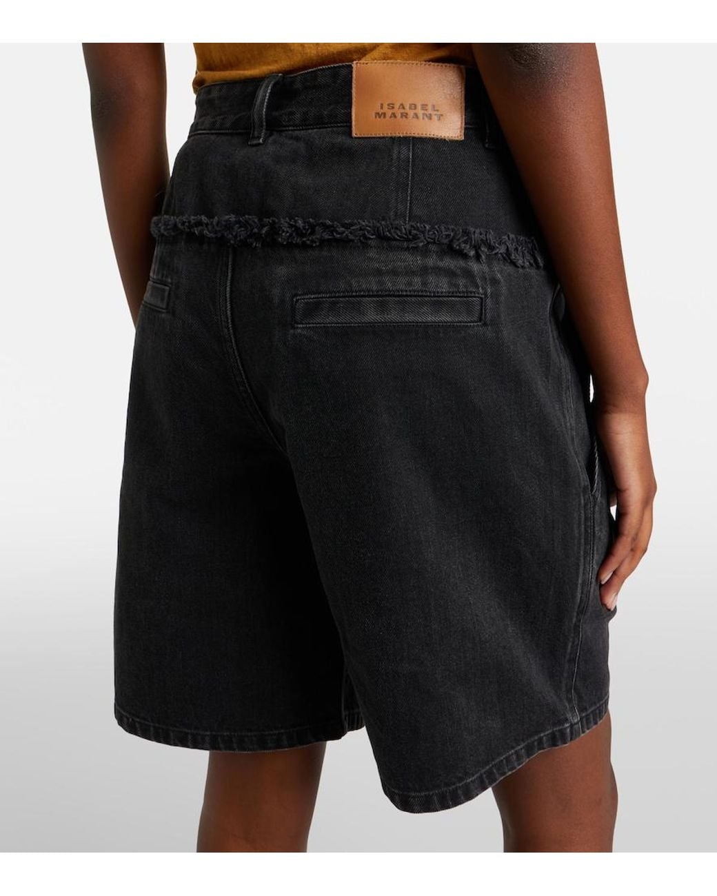 Isabel Marant Black Iselle Denim Bermuda Shorts
