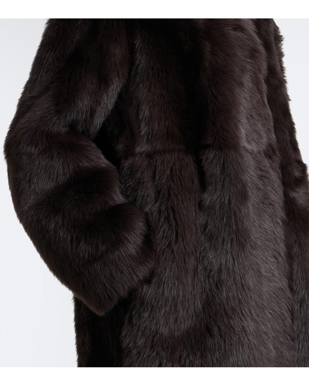 Totême Black Shearling Coat
