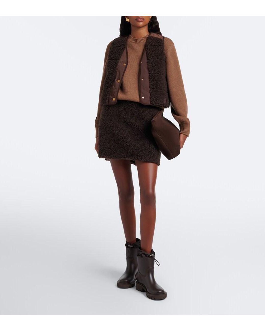Moncler Black Teddy Miniskirt