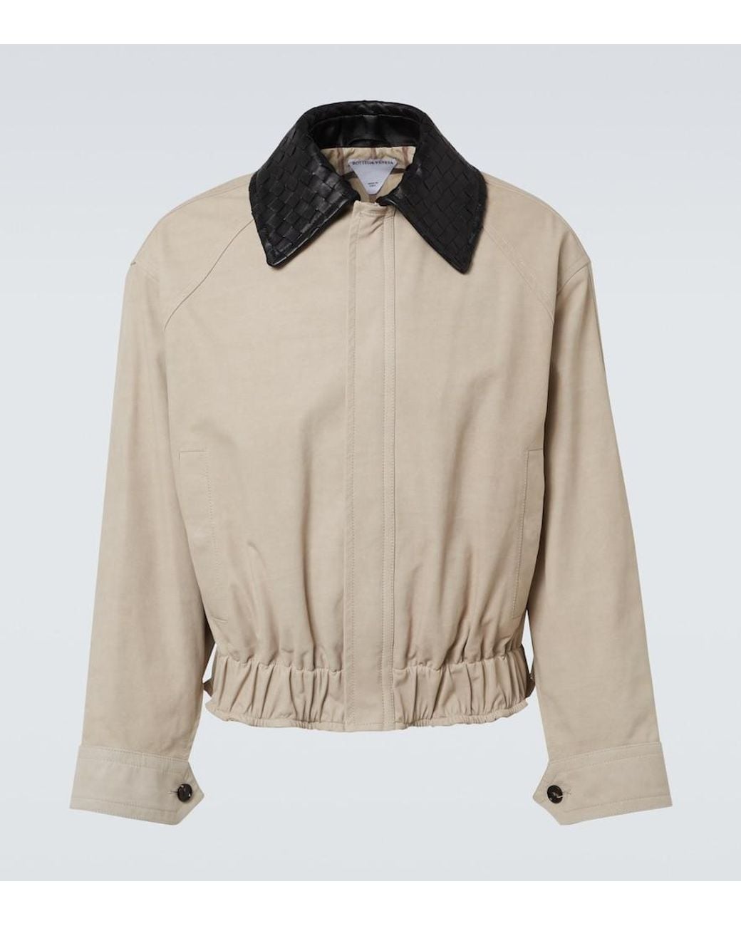 Bottega Veneta Natural Intrecciato Leather Twill Blouson for men