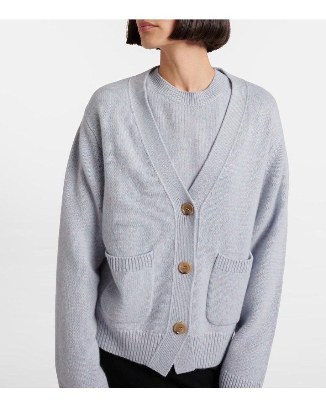 Lisa Yang Blue Danni Cashmere Cardigan
