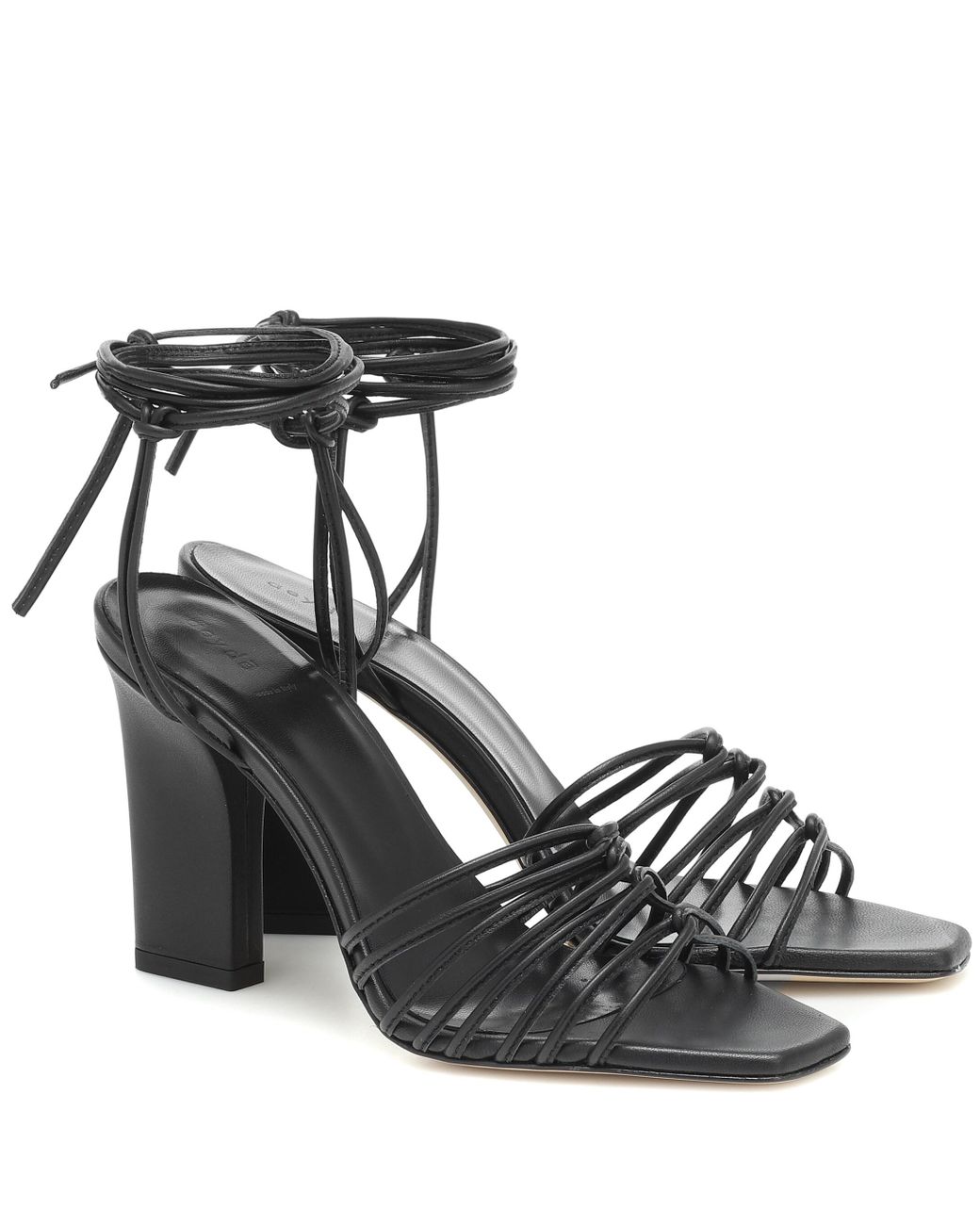 aeyde marina leather slides