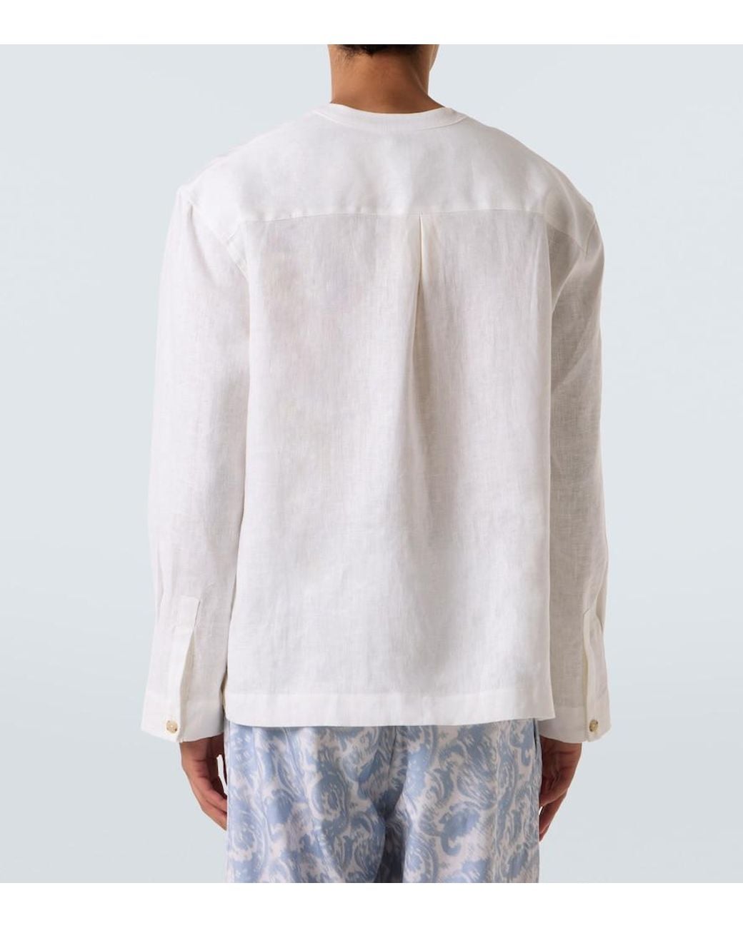 Commas White Linen Shirt for men