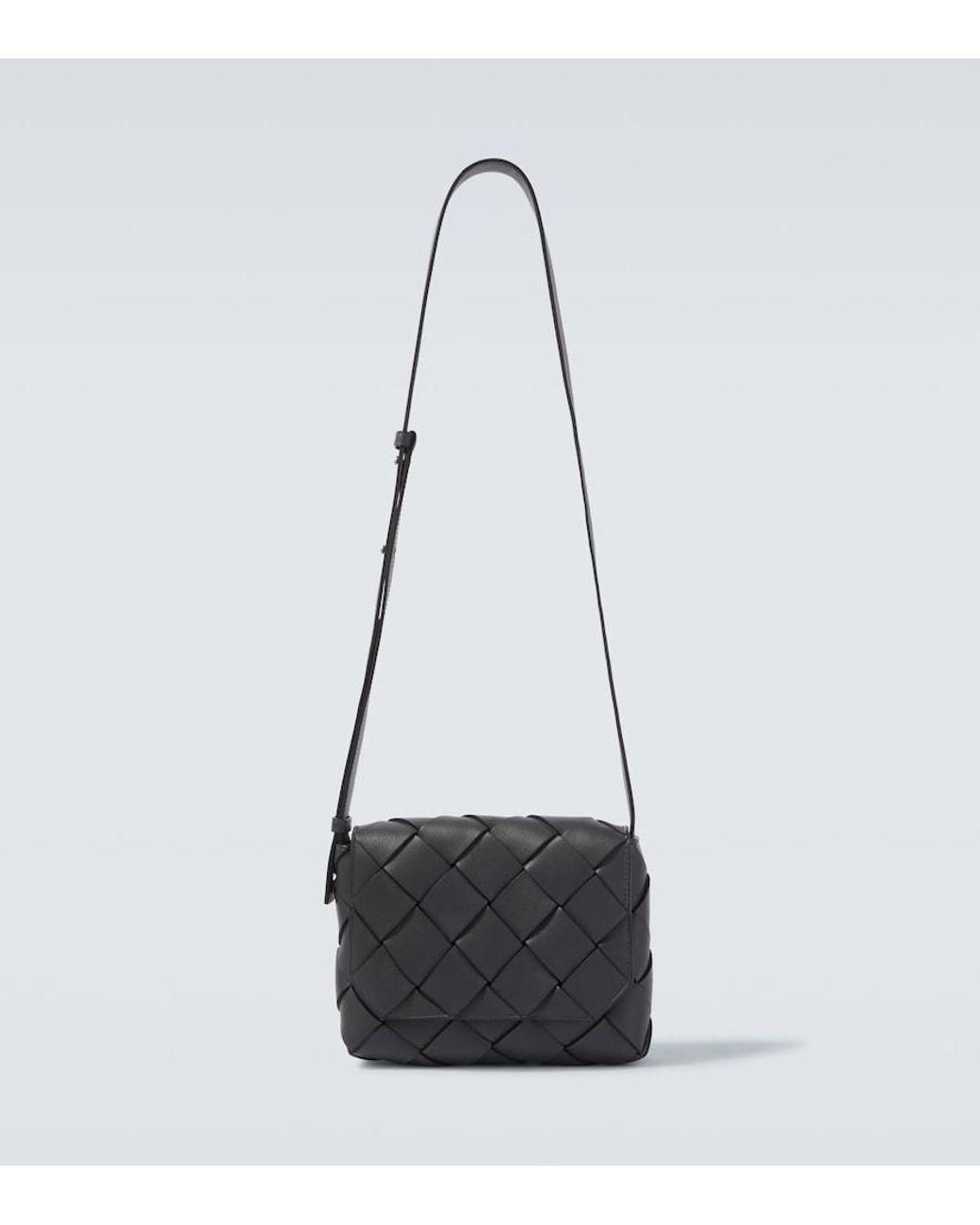Bottega Veneta Black Diago Small Leather Crossbody Bag for men