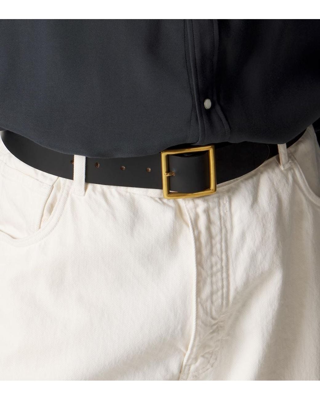 Visvim Black Leather Belt for men