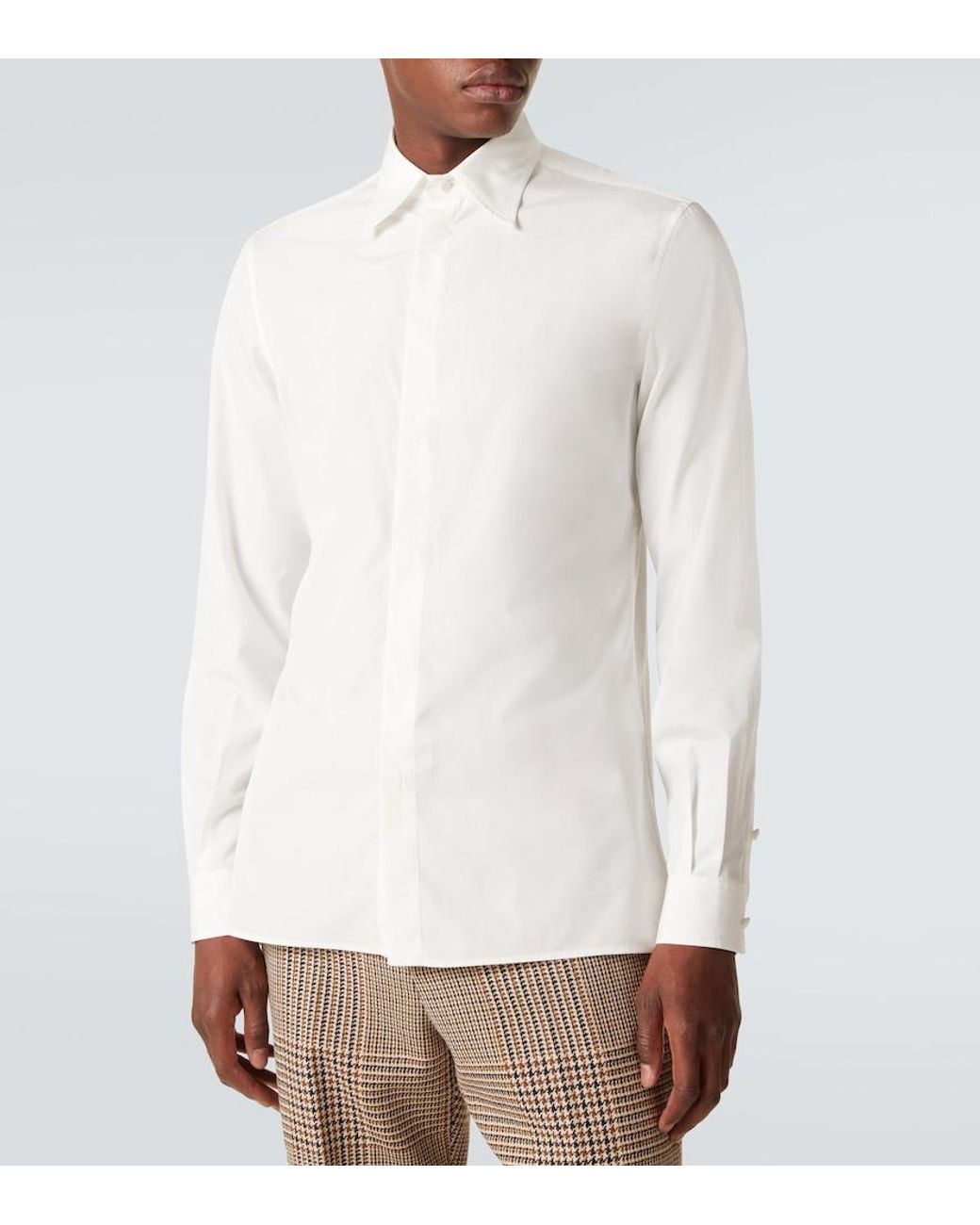 Valentino Garavani White Cotton Poplin Shirt for men