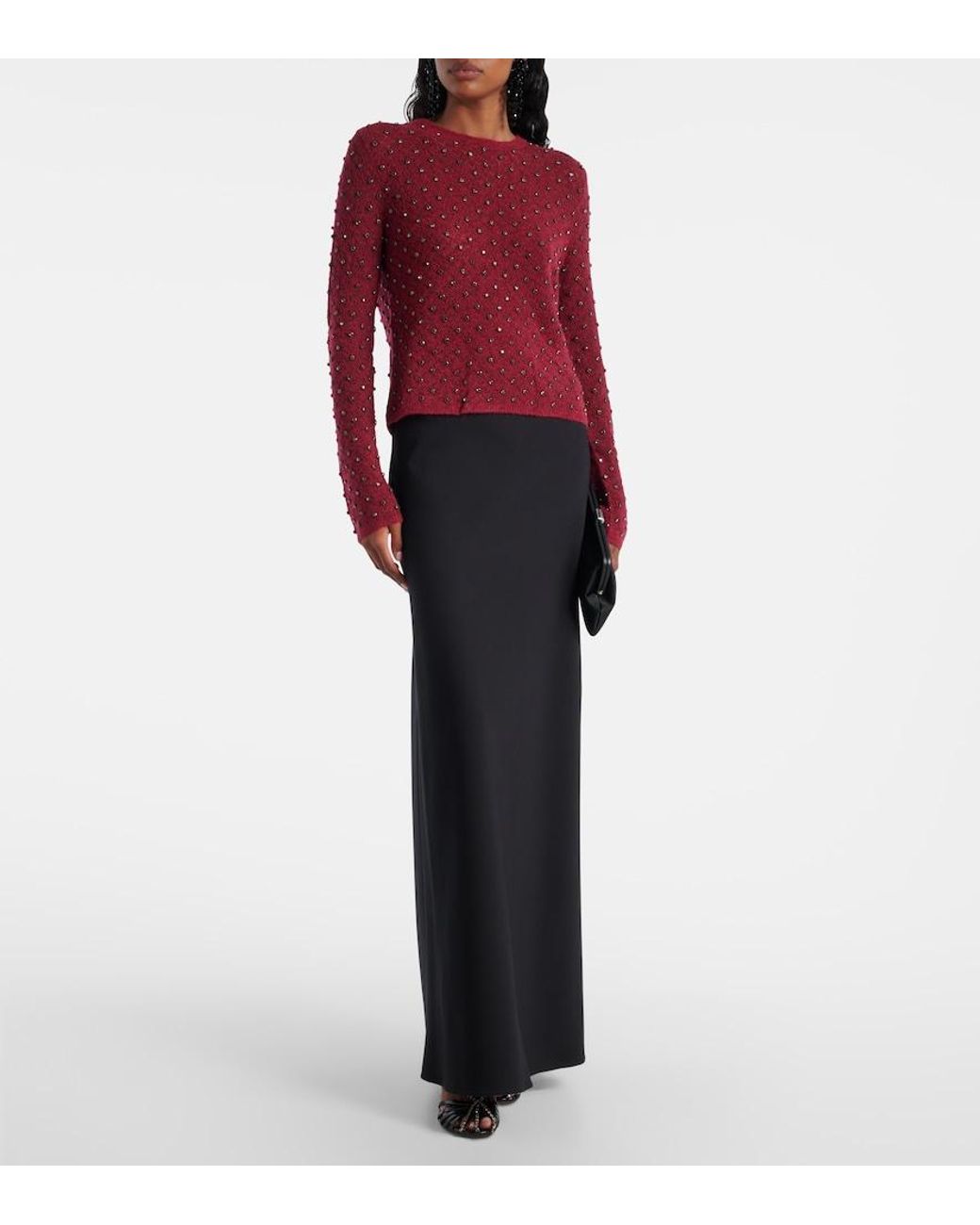 Max Mara Red Rally Mohair And Wool-Blend Sweater