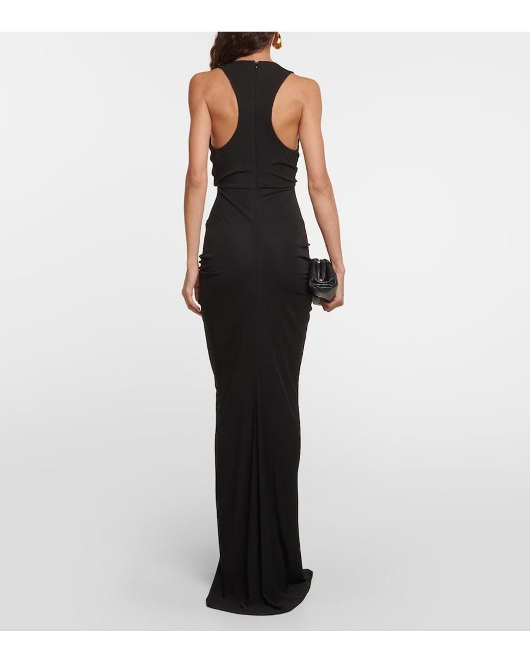 Christopher Esber Black Vivenda Cutout Jersey Maxi Dress