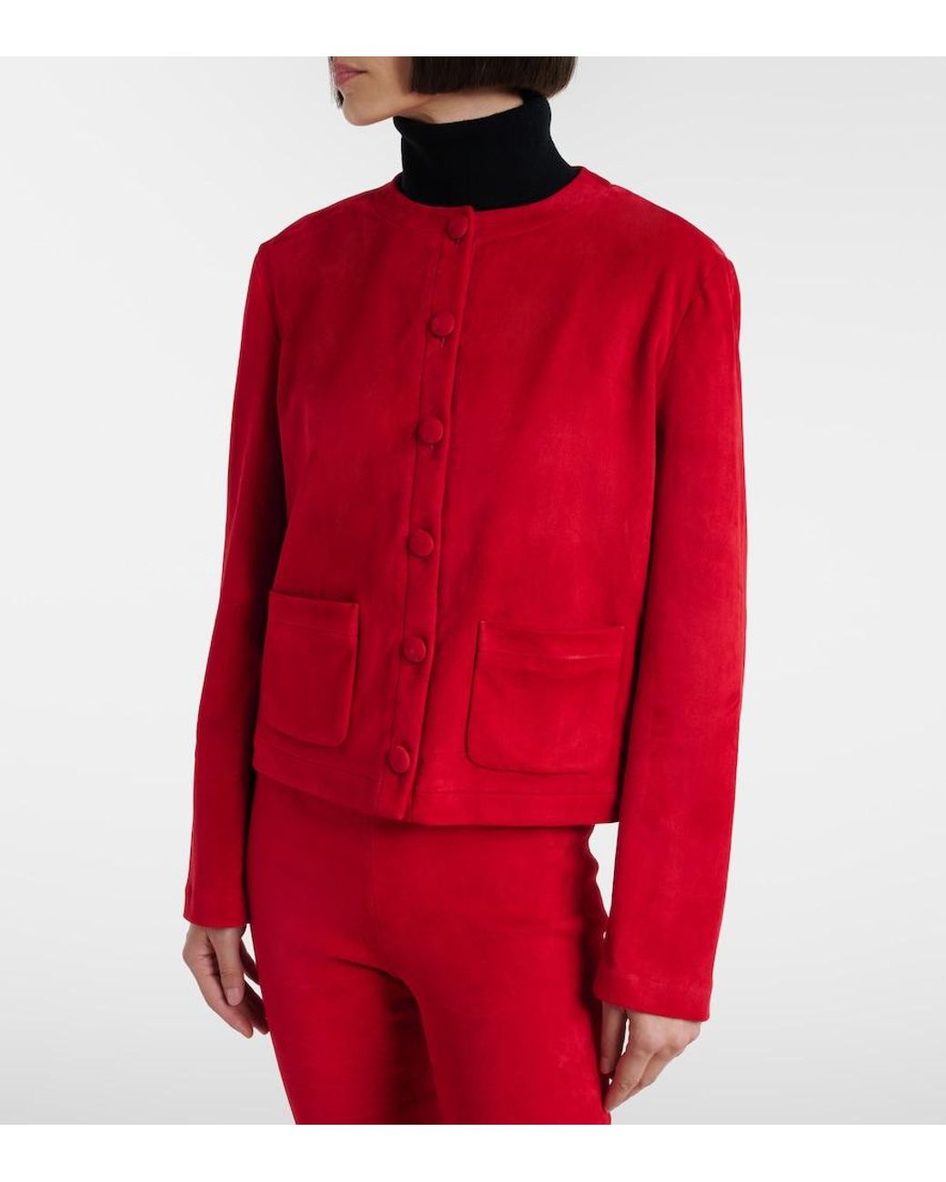 Stouls Red Gabrielle Suede Jacket