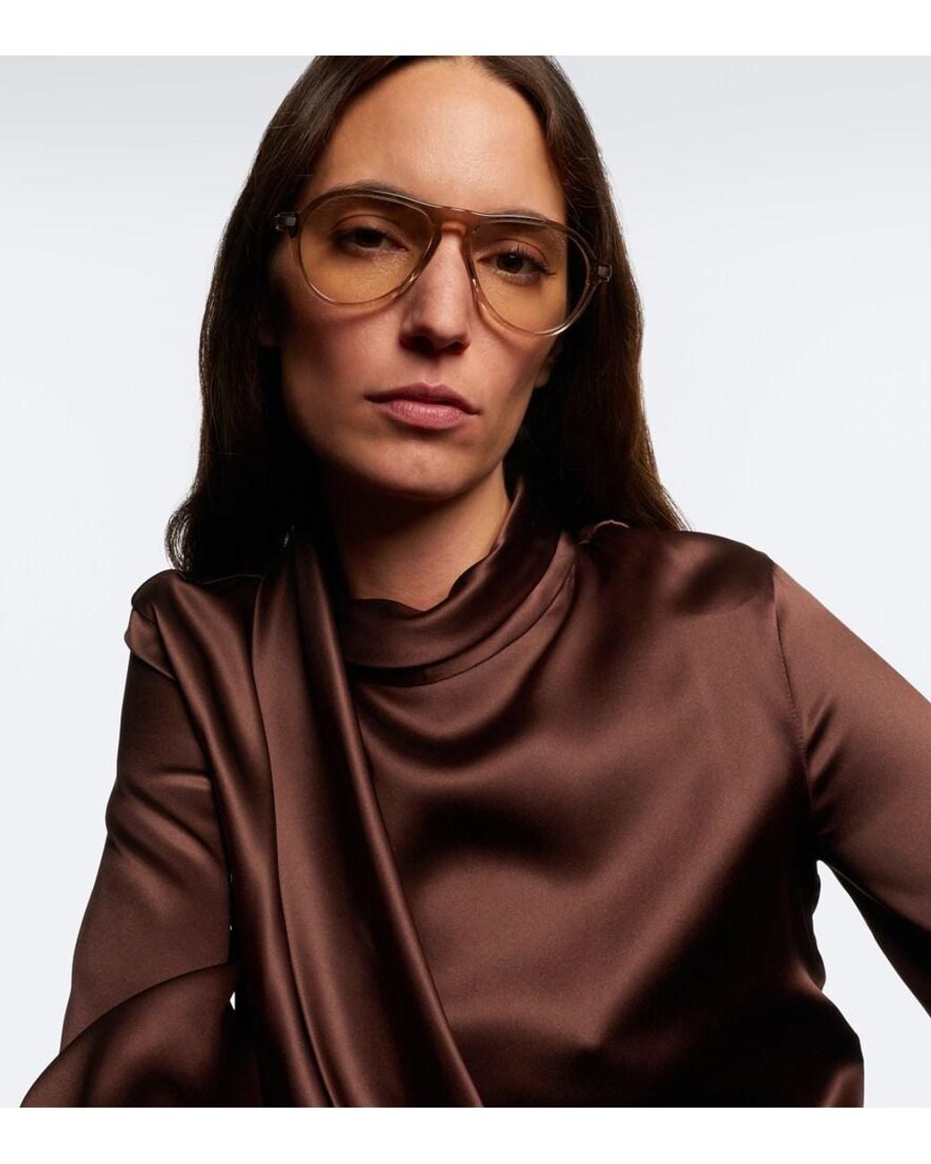 Brunello Cucinelli Metallic Sartorial Sunset Aviator Glasses