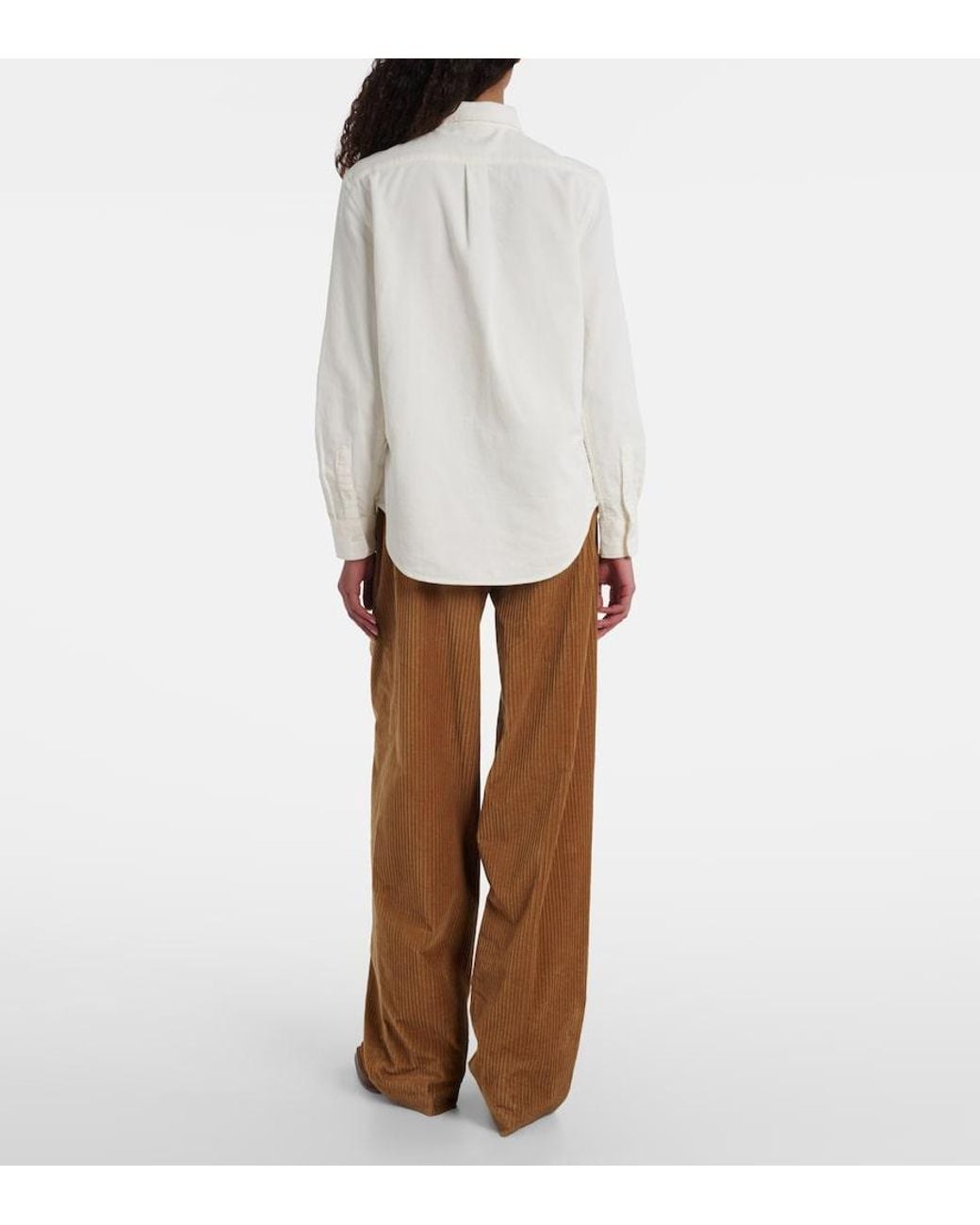 Polo Ralph Lauren White Cotton Corduroy Shirt
