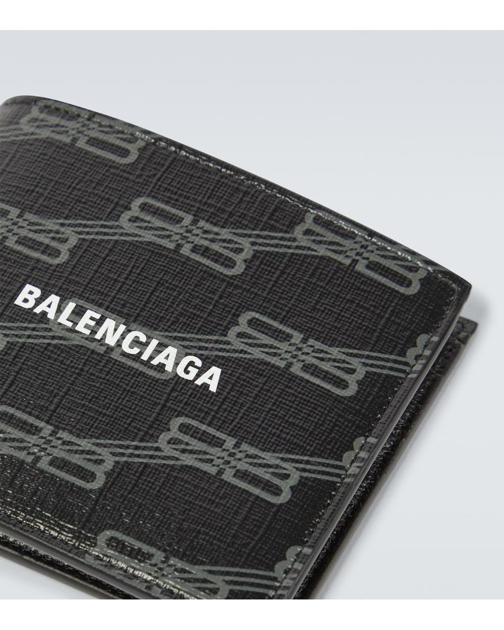 Balenciaga Black Bb Leather Wallet for men