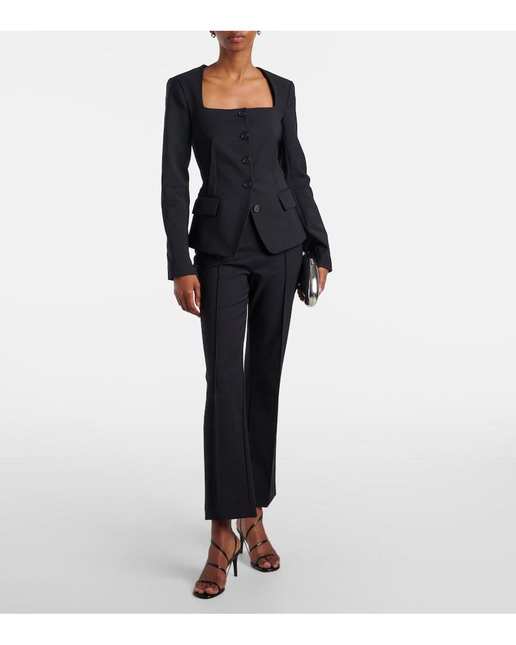 Jonathan Simkhai Blue Michelle Flared Pants