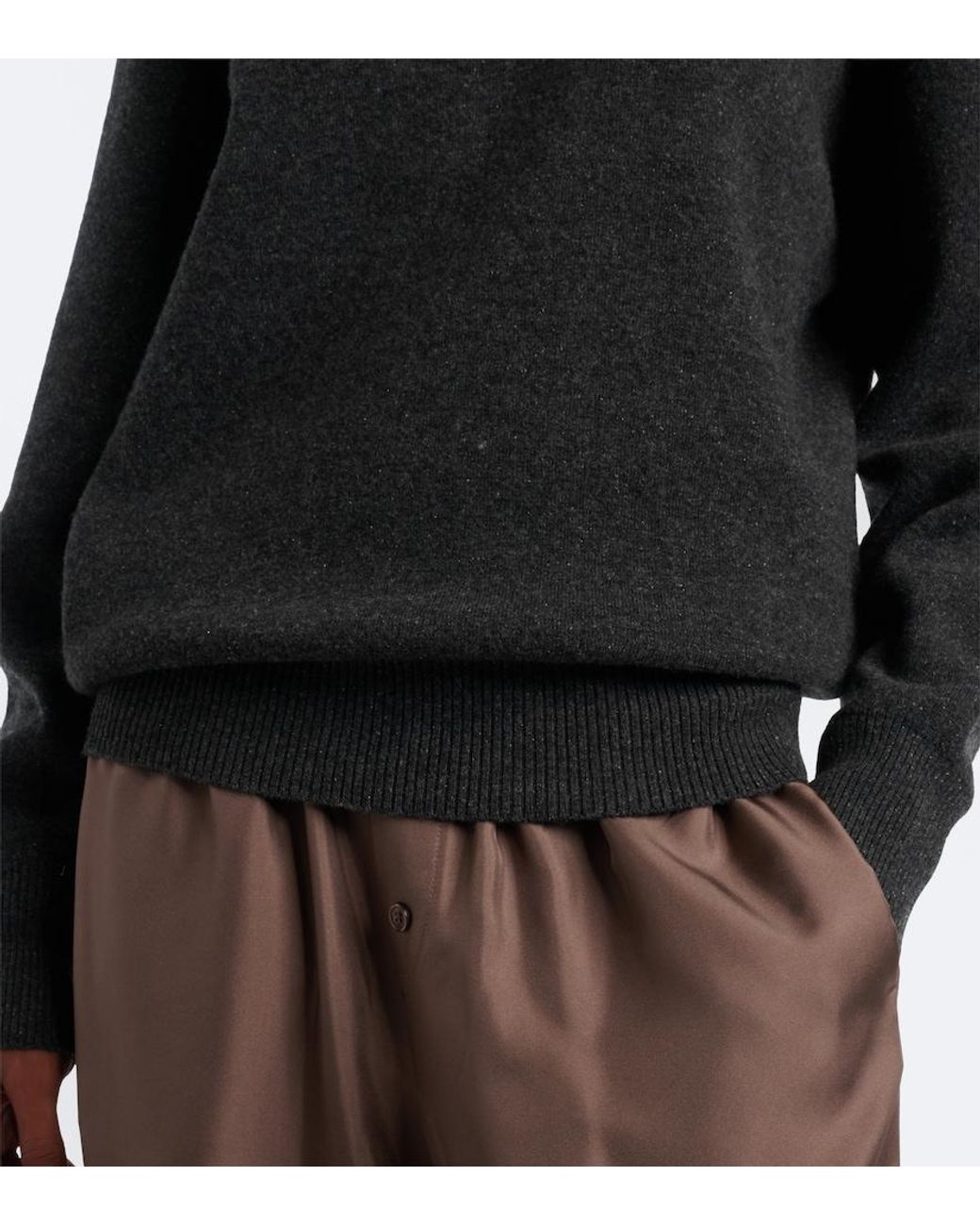 Rohe Black Wool, Cashmere, And Silk-Blend Polo Sweater