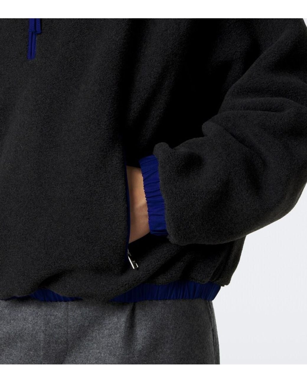 AMI Black Oversized Fleece Jacket for men