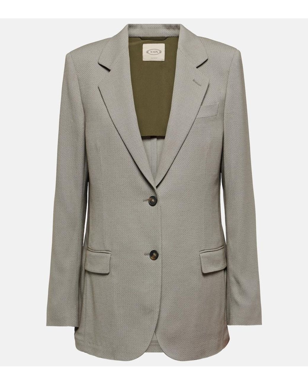 Tod's Gray Single-Breasted Blazer