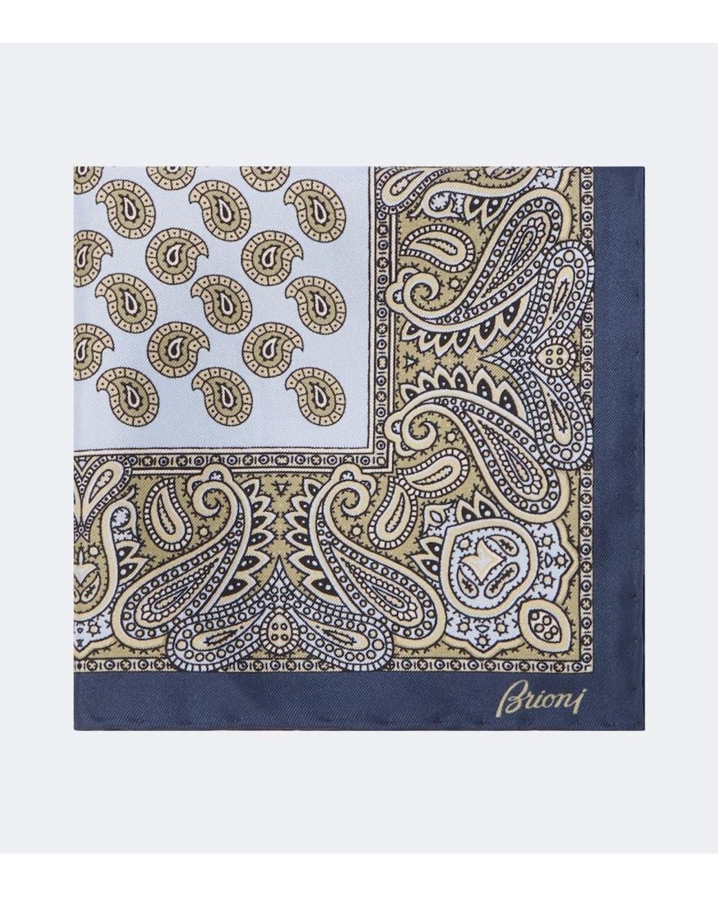 Brioni Einstecktuch Aus Seiden-Twill in Metallic für Herren