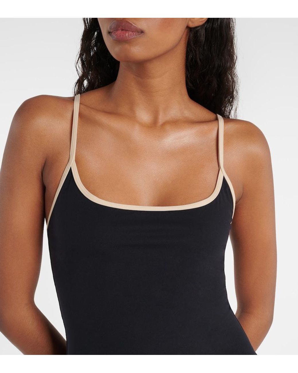 Totême Black Stripe Edge Swimsuit