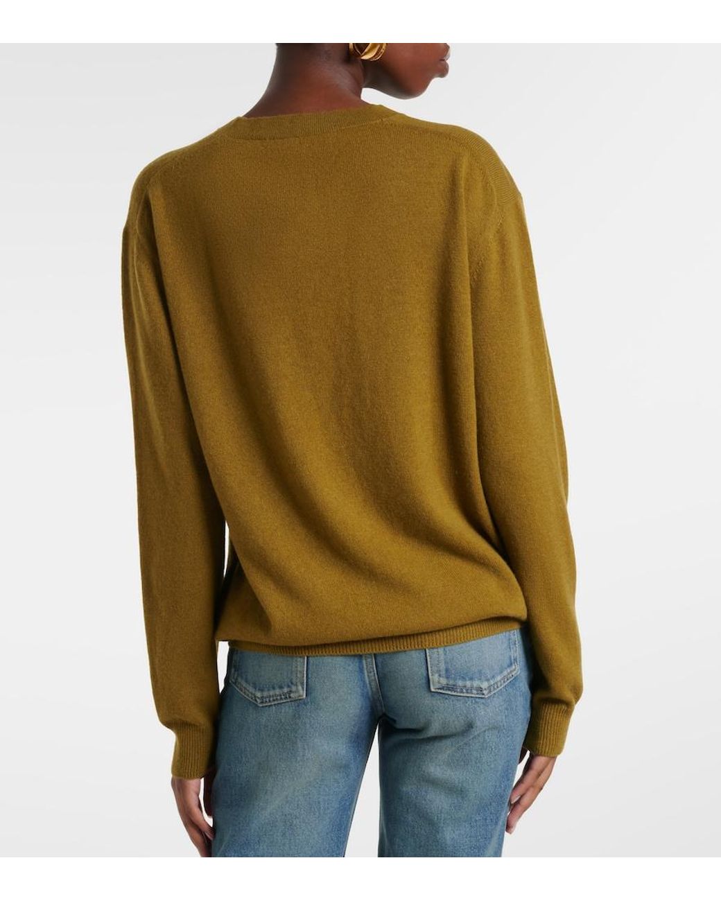 Saint Laurent Green Oversized Cashmere Sweater