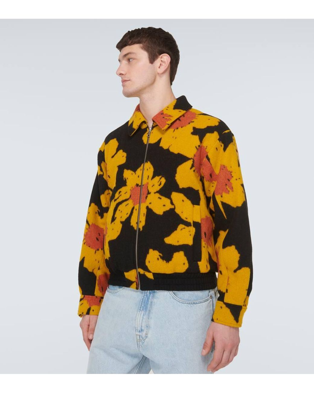 Chaqueta Bomber Senna De Lana Y Cachemir The Elder Statesman de hombre de color Yellow