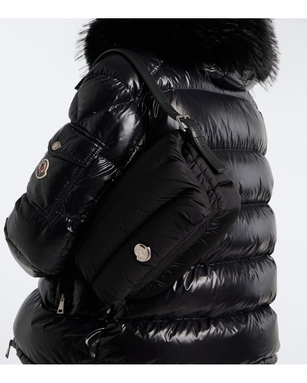Moncler Black Caradoc Small Padded Shoulder Bag