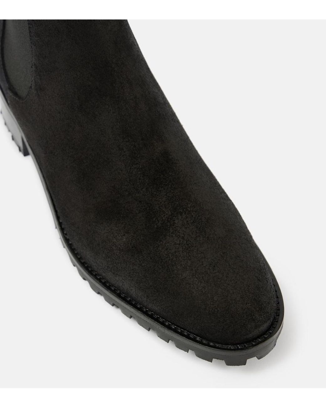Manolo Blahnik Black Chelata Suede Chelsea Boots