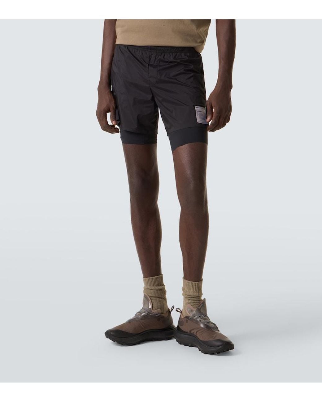 Satisfy Black Techsilk Running Shorts for men